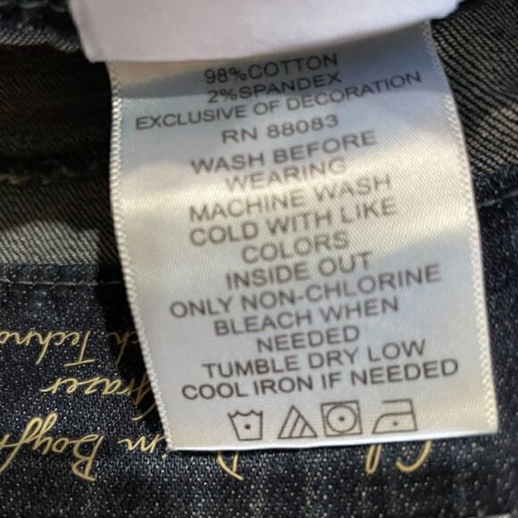 Hot in Hollywood Distressed Destroyed Denim Jean Shorts, Size 10 - Picture 3 of 5